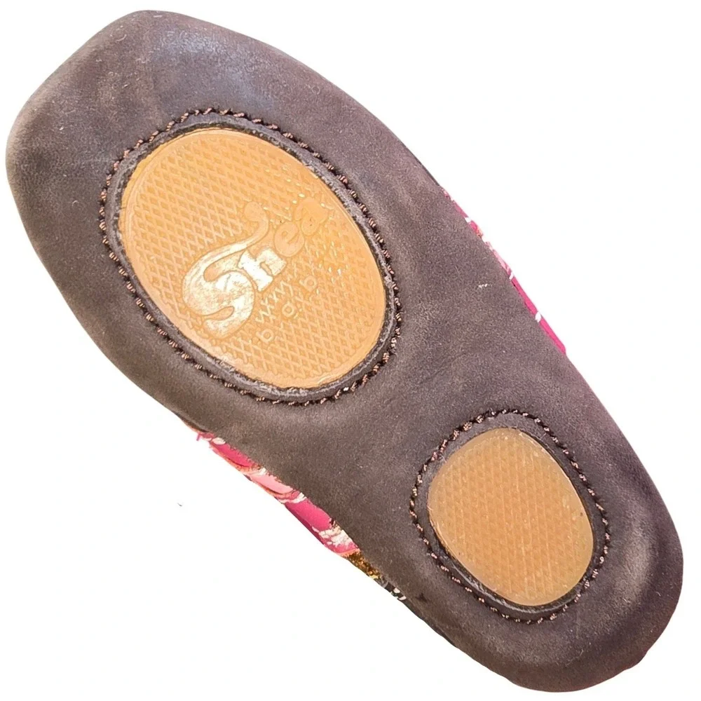 $88 Shea Baby Cowboy Boots Pink Gray Brown Leather Floral Size Toddler 3 CHARLIE